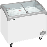 Tefcold NIC300SCEBP White Curved Lid