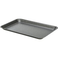 Galvanised Steel Tray 31.5x21.5x2cm Hammered Silver - Pack of 12
