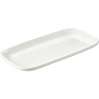 Genware Porcelain Rounded Rectangular Plate 24.5 x 12.5cm/ 9.75 x 5" - Pack of 6