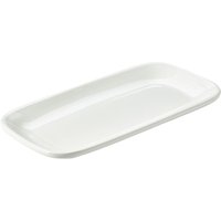 Genware Porcelain Rounded Rectangular Plate 29.5 x 15cm/ 11.5 x 6" - Pack of 6