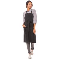 Chef Works Urban Rockford Canvas Bib Apron Steel Grey