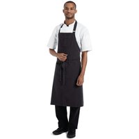 Chef Works Urban Rockford Wide Bib Apron Steel Grey