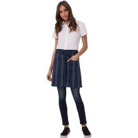 Chef Works Urban Presidio Navy Satin Stripe Half Bistro Apron