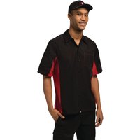 Chef Works Unisex Contrast Shirt Black & Red XS