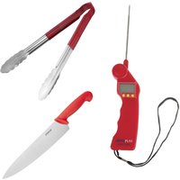 Hygiplas Colour-Coded 3-Piece Set Red