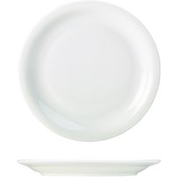 Genware Porcelain Narrow Rim Plate 26cm/ 10.25" - Pack of 6