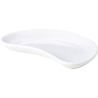 Genware Porcelain Crescent Salad Dish 20cm/ 7.75" - Pack of 6