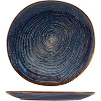Terra Porcelain Aqua Blue Organic Plate 25cm - Pack of 6