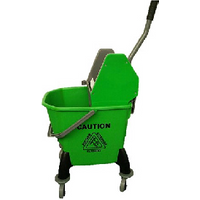 25l Mopping System with Gear Press Wringer Green