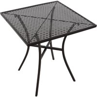 Bolero Black Steel Patterned Square Bistro Table 700mm