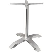 Bolero Brushed Aluminium Four Leg Table Base