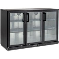 KOLDBOX Triple Glass Hinged Door Bottle Cooler Black KBC3
