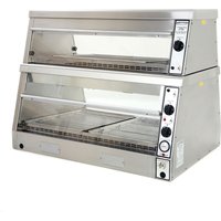 Archway Heated Chicken Display - 3 Pans / 2 Tier