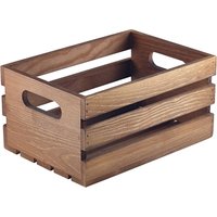 Genware Dark Rustic Wooden Crate 21.5x15x10.8cm
