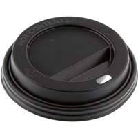 12/16oz Recyclable Sip Thru Lid Black