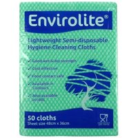 Envirolite Folded Cleaning Cloths Green (10x50)