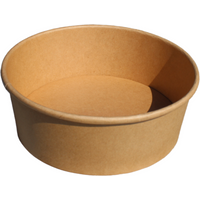 1300ml Kraft Bowls PE (KB2) (6x50) - GO