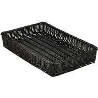 Wicker Display Basket Black 46X30X8cm