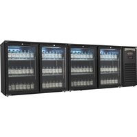 Combisteel Black 4-Door Backbar Cooler - 636 L