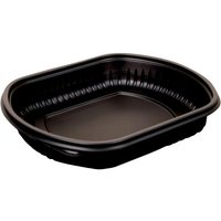 34oz Black 1-Compartment Microwaveable Containers (8x40)