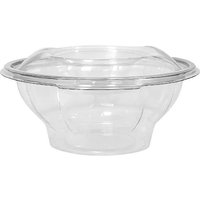 NEW 750cc rPET Round hinged salad container (4x50)