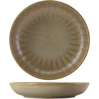 Terra Porcelain Matt Grey Scalloped Coupe Bowl 25.4cm - Pack of 6