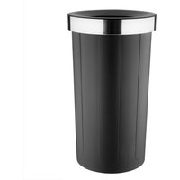 Bolero Bin with Open Top Lid Black 60Ltr