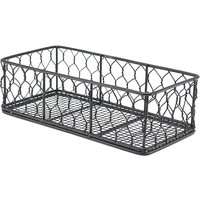 GenWare Rectangular Black Wire Basket 25 x 12 x 7.5cm