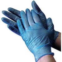 Olympia Blue Powder Free Vinyl Gloves - Medium (10 Packs of 100)