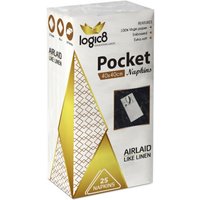 Logic8 40cm Airlaid pocket white napkins (20x25`s)