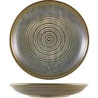 Terra Porcelain Matt Grey Deep Coupe Plate 25cm - Pack of 6