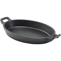 Cast Iron Oval Eared Dish 24 x 17.3 x 3.4cm - Pack of 6