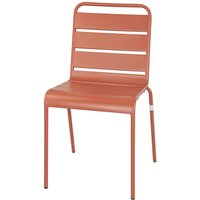 Bolero Amalfi Slatted Steel Side Chairs Terracotta (4 pack)