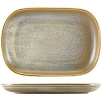 Terra Porcelain Matt Grey Rectangular Plate 24 x 16.5cm - Pack of 12