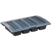 Araven Dark Grey Cutlery Tray with Lid