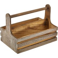 Medium Rustic Wooden Table Caddy