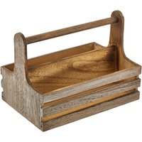 Rustic Wooden Table Caddy