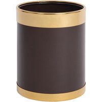 Bolero Waste Paper Bin with Gold Rim