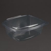Vegware Compostable PLA Hinged-Lid Deli Containers 680ml / 24oz (200 Pack)