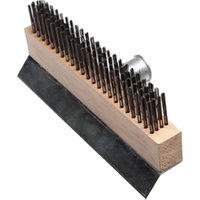 Pizza Oven Wire Brush W/ Scraper (No Handle)