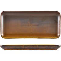 Terra Porcelain Rustic Copper Narrow Rectangular Platter 27 x 12.5cm - Pack of 6