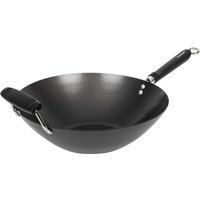 Kitchen Craft Non Stick Flat Base Wok 356mm