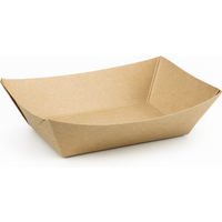 1lb Kraft Greenspirit Paper Food Tray - 114x60x38mm (4x250)
