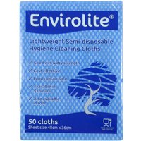 Envirolite Folded Cleaning Cloths Blue (10x50)