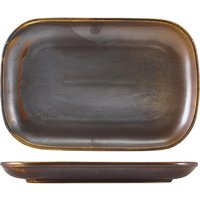 Terra Porcelain Rustic Copper Rectangular Plate 29 x 19.5cm - Pack of 6