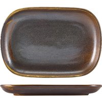 Terra Porcelain Rustic Copper Rectangular Plate 24 x 16.5cm - Pack of 12