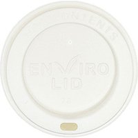 80mm White Compostable Hot Cup Lids (8oz) (10x100)