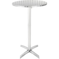 Bolero Round Flip Top Poseur Table Stainless Steel 600mm