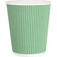 Fiesta Recyclable Coffee Cups Ripple Wall Turquoise 225ml / 8oz (Pack of 500)