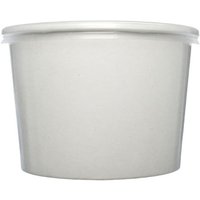 8oz White Spiritpak PP Soup Container & Plastic Lid Combo (250)
